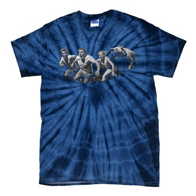 People Running From Bear Tie-Dye T-Shirt