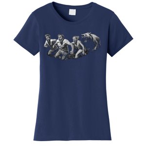 People Running From Bear Women's T-Shirt