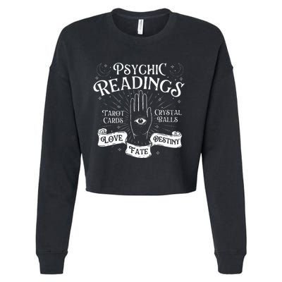 Psychic Readings Fortune Teller Chiromancy Palm Reading Cropped Pullover Crew