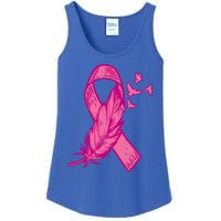 Pink Ribbon Feather Bird Cute Breast Cancer Awareness Meaningful Gift Ladies Essential Tank