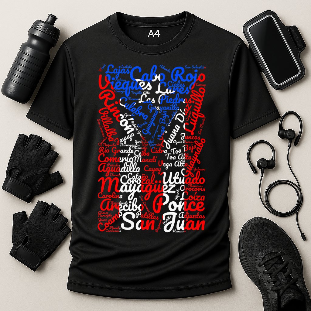 Puerto Rican Flag Towns And Cities Of Puerto Rico Cooling Performance Crew T-Shirt