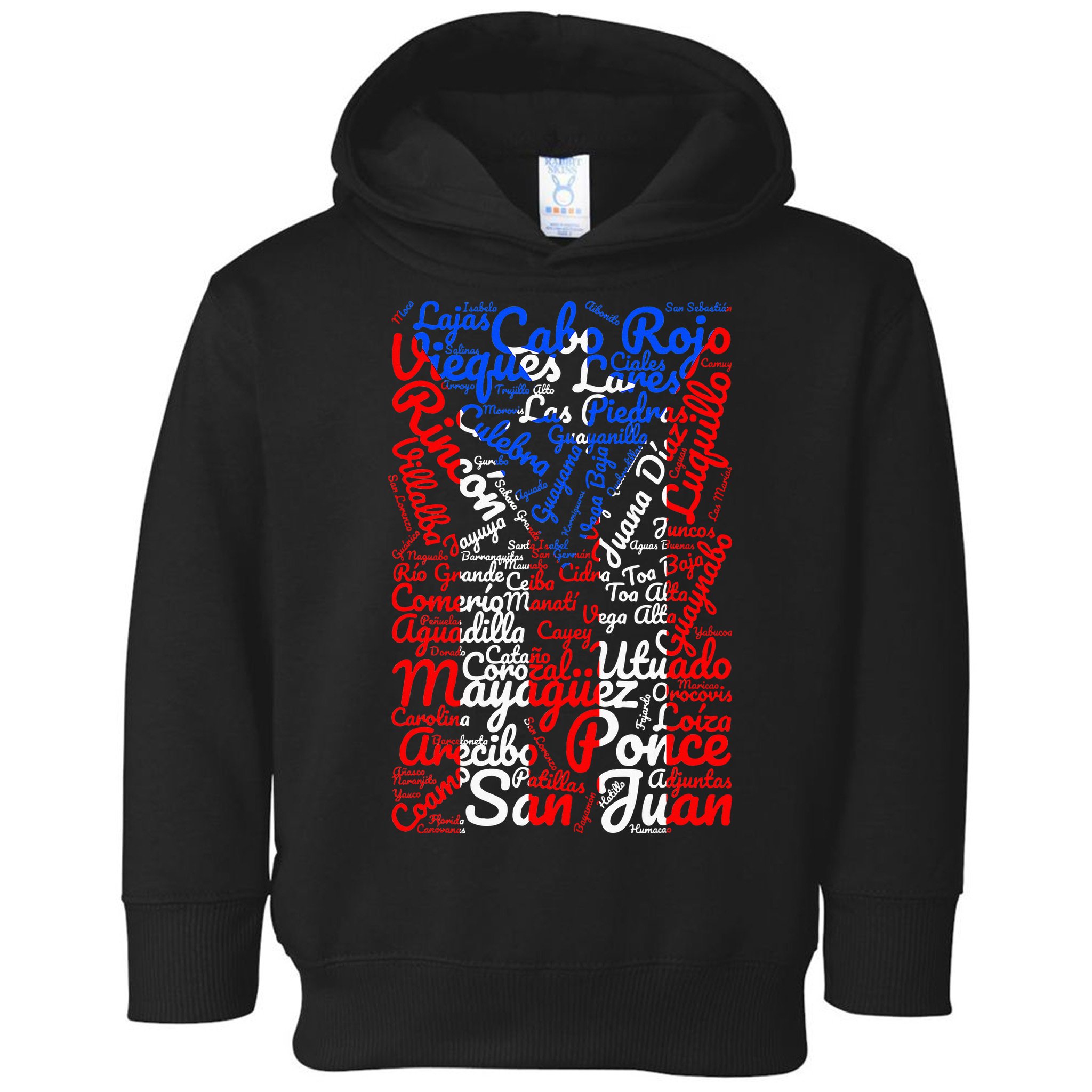 Puerto Rican Flag Towns And Cities Of Puerto Rico Toddler Hoodie
