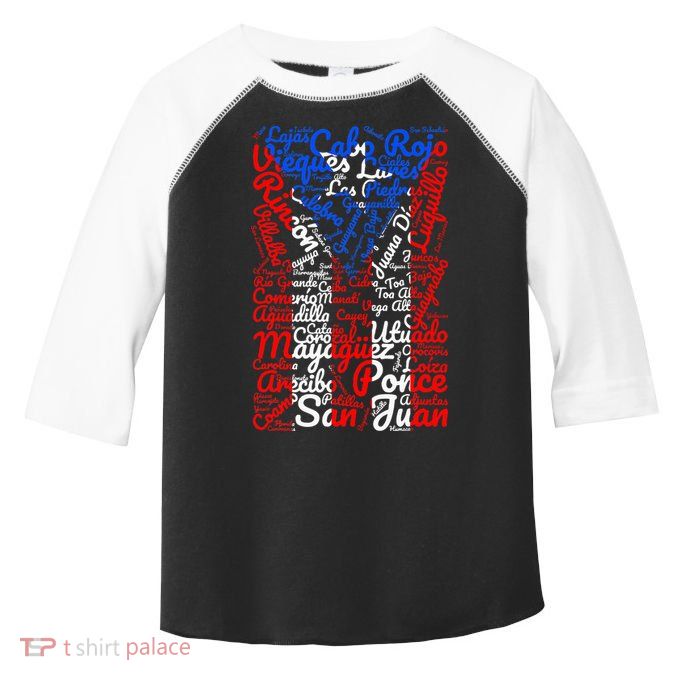 Puerto Rican Flag Towns And Cities Of Puerto Rico Toddler Fine Jersey T-Shirt