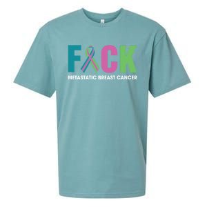 Pink Ribbon Fuck Metastatic Breast Cancer Tee October Metas Cute Gift Sueded Cloud Jersey T-Shirt