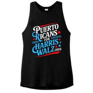 Puerto Ricans For Harris Walz Presidential Election 2024 Ladies PosiCharge Tri-Blend Wicking Tank