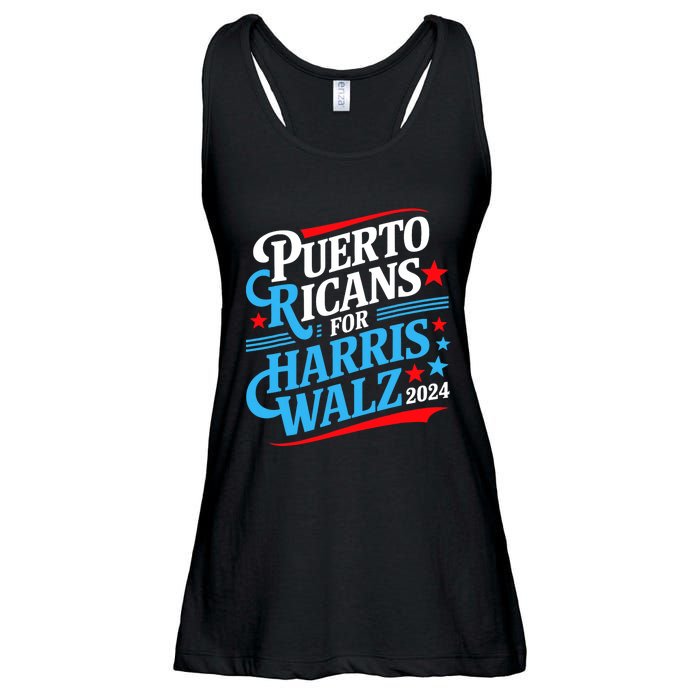 Puerto Ricans For Harris Walz Presidential Election 2024 Ladies Essential Flowy Tank