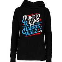 Puerto Ricans For Harris Walz Presidential Election 2024 Womens Funnel Neck Pullover Hood