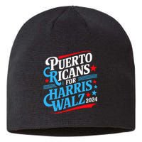 Puerto Ricans For Harris Walz Presidential Election 2024 Sustainable Beanie