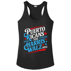 Puerto Ricans For Harris Walz Presidential Election 2024 Ladies PosiCharge Competitor Racerback Tank