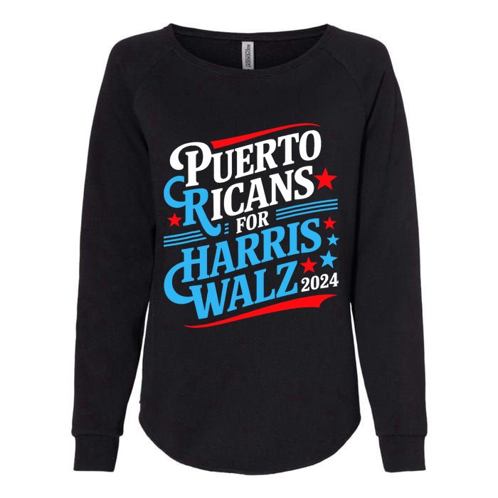 Puerto Ricans For Harris Walz Presidential Election 2024 Womens California Wash Sweatshirt