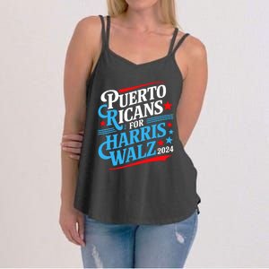 Puerto Ricans For Harris Walz Presidential Election 2024 Women's Strappy Tank