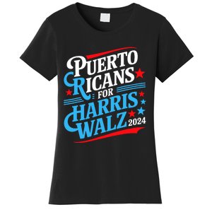 Puerto Ricans For Harris Walz Presidential Election 2024 Women's T-Shirt