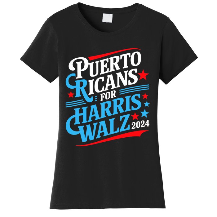 Puerto Ricans For Harris Walz Presidential Election 2024 Women's T-Shirt