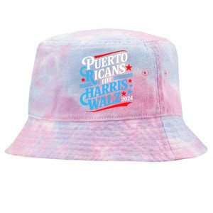 Puerto Ricans For Harris Walz Presidential Election 2024 Tie-Dyed Bucket Hat