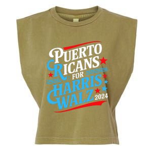 Puerto Ricans For Harris Walz Presidential Election 2024 Garment-Dyed Women's Muscle Tee