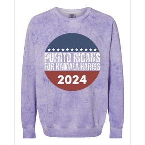 Puerto Ricans For Kamala Harris 2024 Colorblast Crewneck Sweatshirt