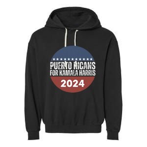 Puerto Ricans For Kamala Harris 2024 Garment-Dyed Fleece Hoodie