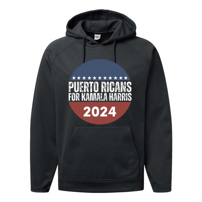 Puerto Ricans For Kamala Harris 2024 Performance Fleece Hoodie