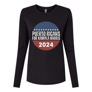 Puerto Ricans For Kamala Harris 2024 Womens Cotton Relaxed Long Sleeve T-Shirt