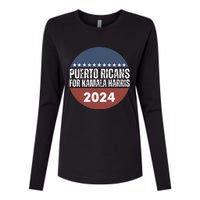 Puerto Ricans For Kamala Harris 2024 Womens Cotton Relaxed Long Sleeve T-Shirt