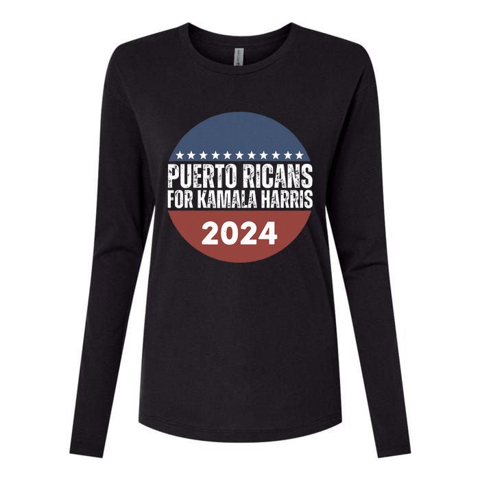 Puerto Ricans For Kamala Harris 2024 Womens Cotton Relaxed Long Sleeve T-Shirt