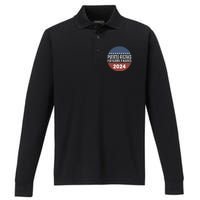 Puerto Ricans For Kamala Harris 2024 Performance Long Sleeve Polo