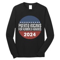 Puerto Ricans For Kamala Harris 2024 Long Sleeve Shirt