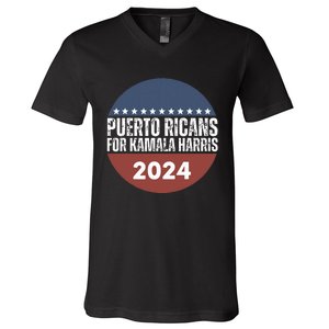 Puerto Ricans For Kamala Harris 2024 V-Neck T-Shirt