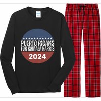 Puerto Ricans For Kamala Harris 2024 Long Sleeve Pajama Set