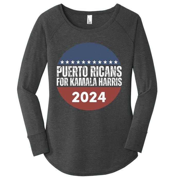 Puerto Ricans For Kamala Harris 2024 Women's Perfect Tri Tunic Long Sleeve Shirt