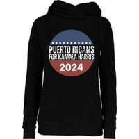 Puerto Ricans For Kamala Harris 2024 Womens Funnel Neck Pullover Hood