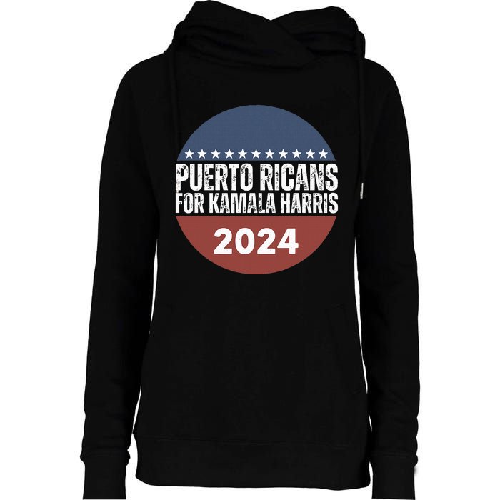 Puerto Ricans For Kamala Harris 2024 Womens Funnel Neck Pullover Hood