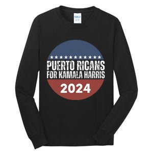 Puerto Ricans For Kamala Harris 2024 Tall Long Sleeve T-Shirt