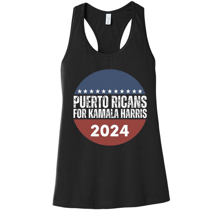 Puerto Ricans For Kamala Harris 2024 Women's Racerback Tank