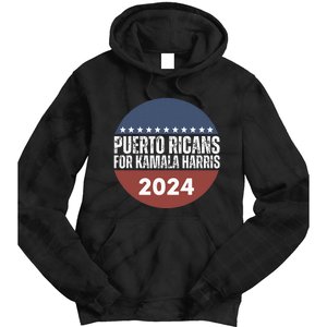 Puerto Ricans For Kamala Harris 2024 Tie Dye Hoodie