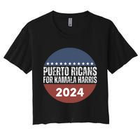 Puerto Ricans For Kamala Harris 2024 Women's Crop Top Tee