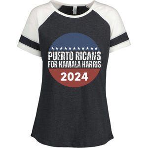 Puerto Ricans For Kamala Harris 2024 Enza Ladies Jersey Colorblock Tee