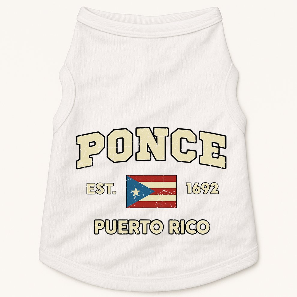 Puerto Rico Flag Hispanic Heritage Month Ponce Boricua Rican Doggie Tank