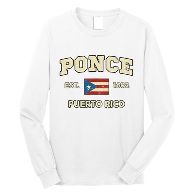 Puerto Rico Flag Hispanic Heritage Month Ponce Boricua Rican Long Sleeve Shirt