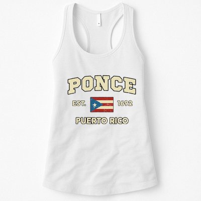 Puerto Rico Flag Hispanic Heritage Month Ponce Boricua Rican Womens Tank Top