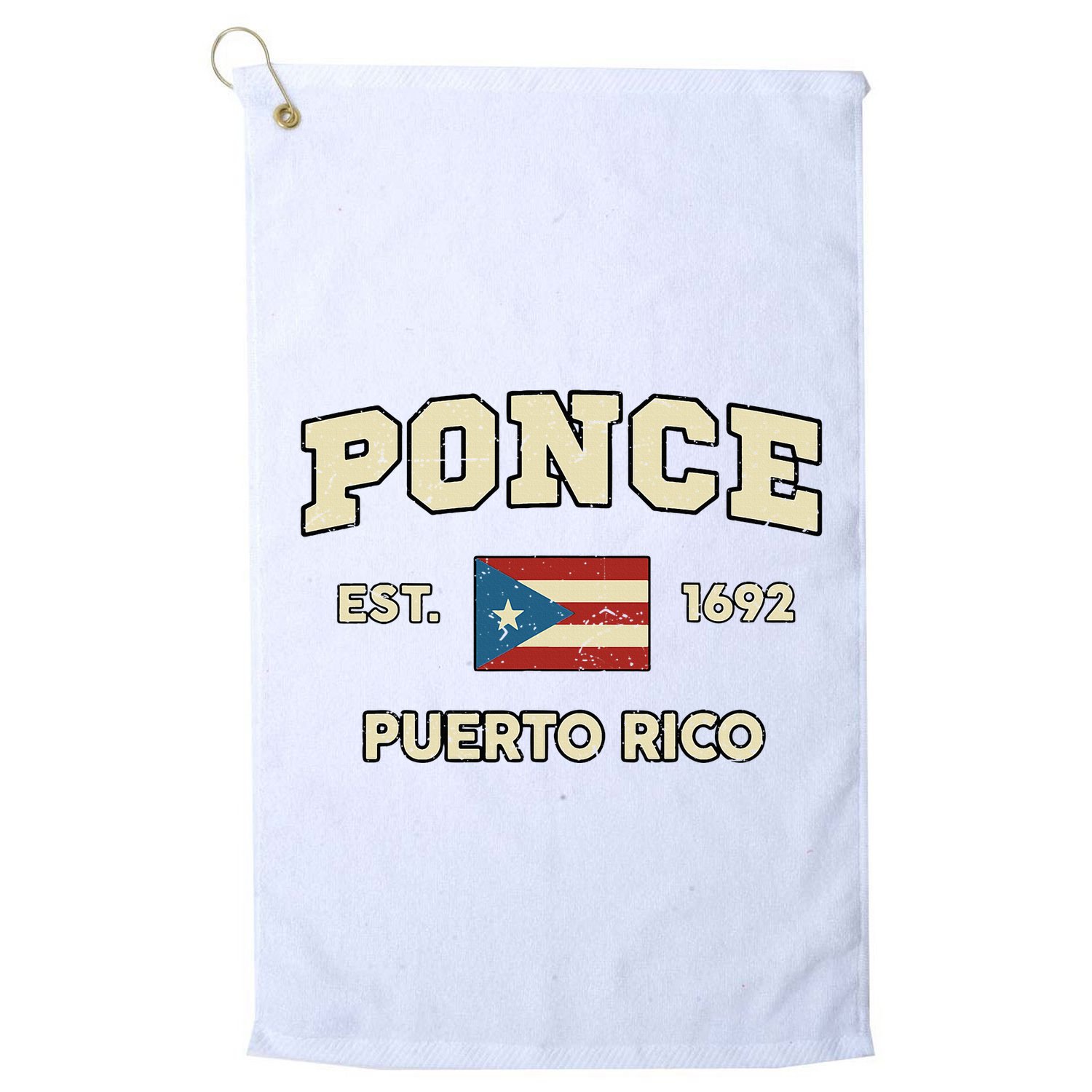Puerto Rico Flag Hispanic Heritage Month Ponce Boricua Rican Golf Towel