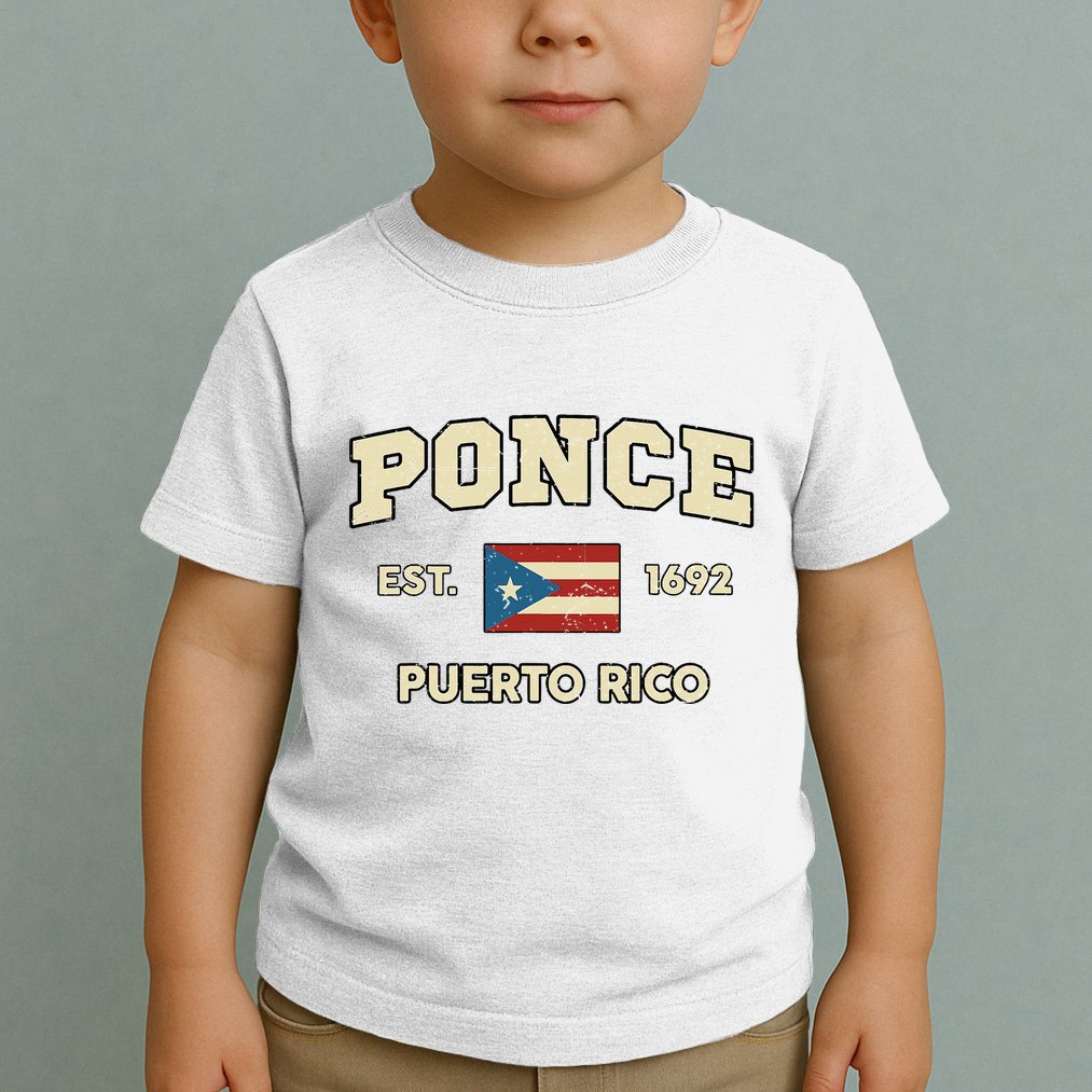 Puerto Rico Flag Hispanic Heritage Month Ponce Boricua Rican Toddler T-Shirt