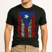 Puerto Rican Flag With Towns And Cities Of Puerto Rico Cooling Performance Crew T-Shirt
