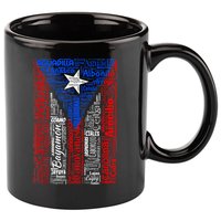 Puerto Rican Flag With Towns And Cities Of Puerto Rico 11oz C Handle Ceramic Mug