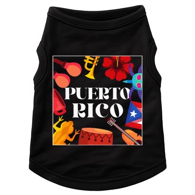 Puerto Rico Flag Flower Amapola Coquí Vejigante Pride Doggie Tank