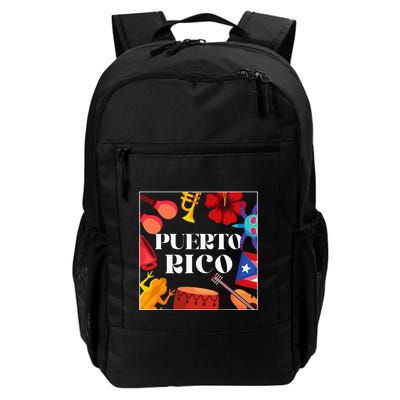 Puerto Rico Flag Flower Amapola Coquí Vejigante Pride Backpack
