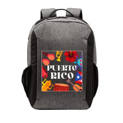 Puerto Rico Flag Flower Amapola Coquí Vejigante Pride Vector Backpack