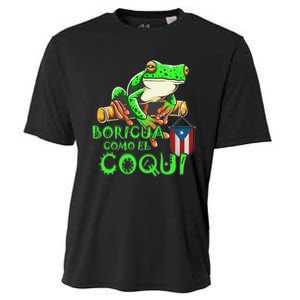 Puerto Rico Frog Puerto Rican Roots Coqui Taino Boricua Gift Cooling Performance Crew T-Shirt