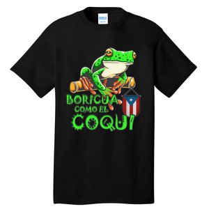 Puerto Rico Frog Puerto Rican Roots Coqui Taino Boricua Gift Tall T-Shirt