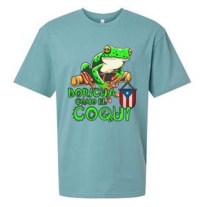 Puerto Rico Frog Puerto Rican Roots Coqui Taino Boricua Gift Sueded Cloud Jersey T-Shirt